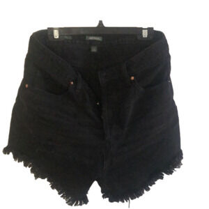 HI-Rise Black  Denim Size 10 Frayed Shorts